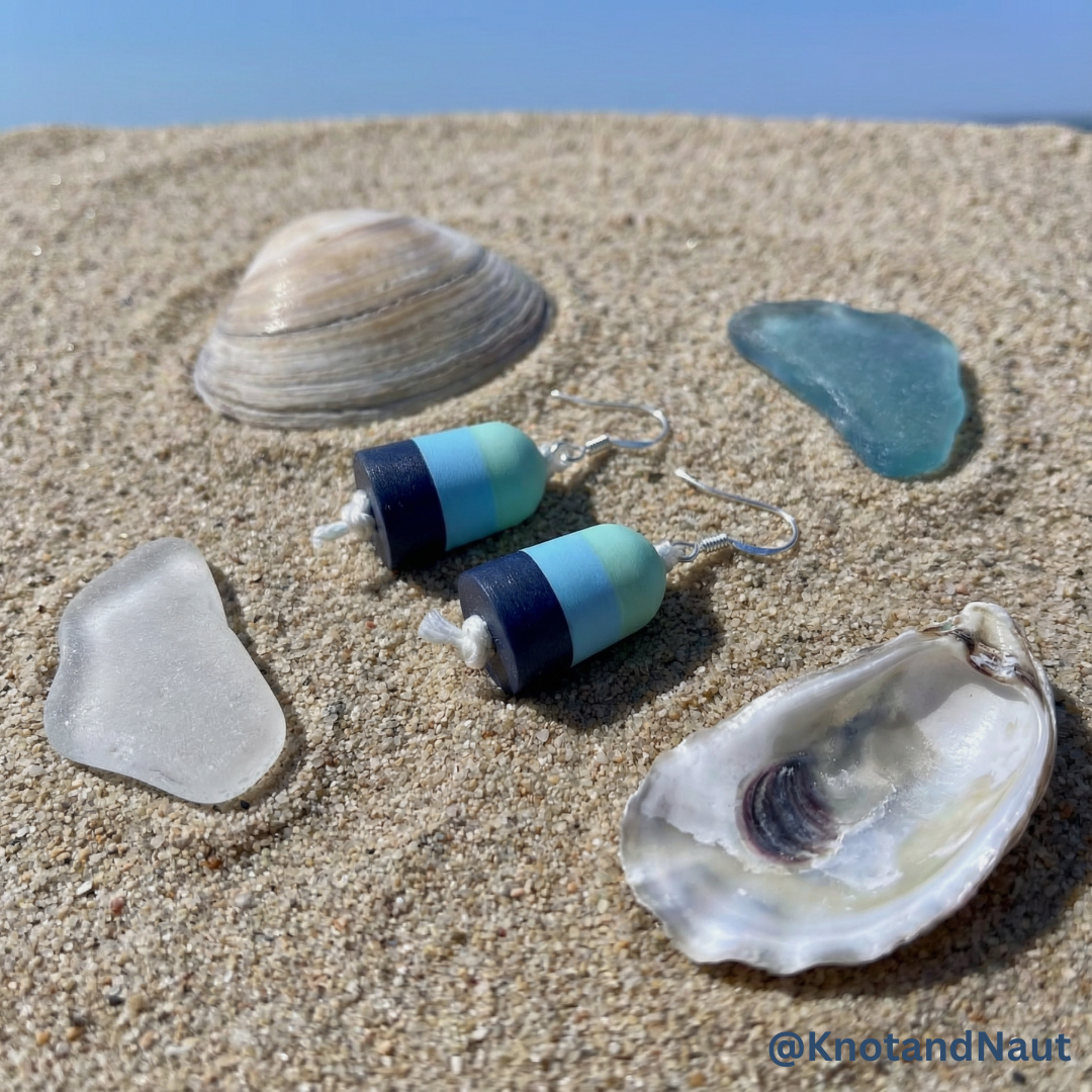 Summertime Blues Buoy Earrings - Knot & Naut