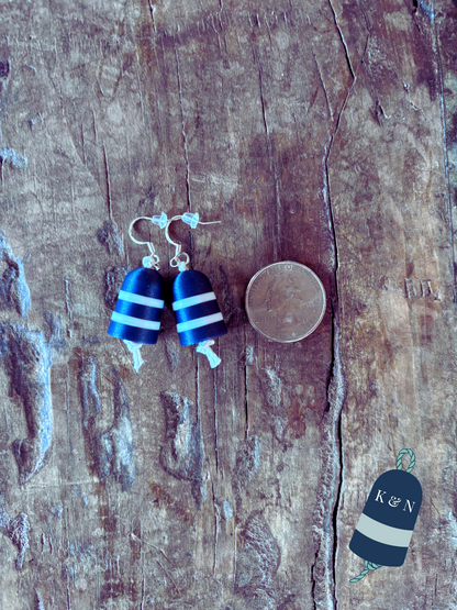 Tri-Color Buoy Dangle-Drop Earrings
